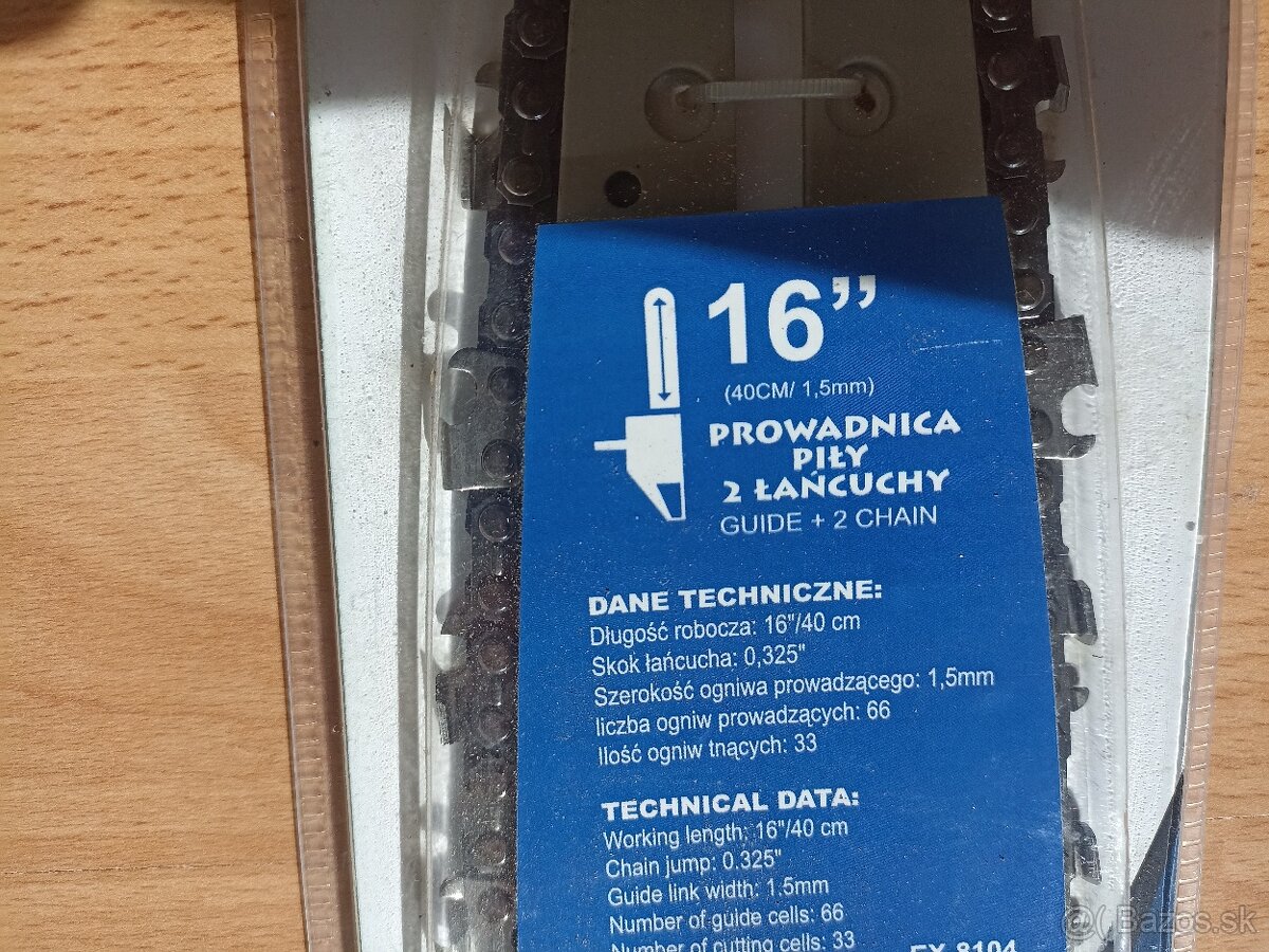 Lišta na reťazovú pílu + 2 x reťaz - 8