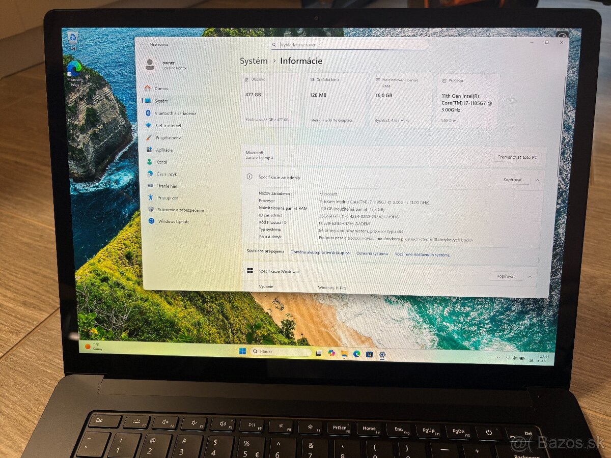 Microsoft Surface Laptop 4 1979 (16GB) (Touchscreen) i7 - 8