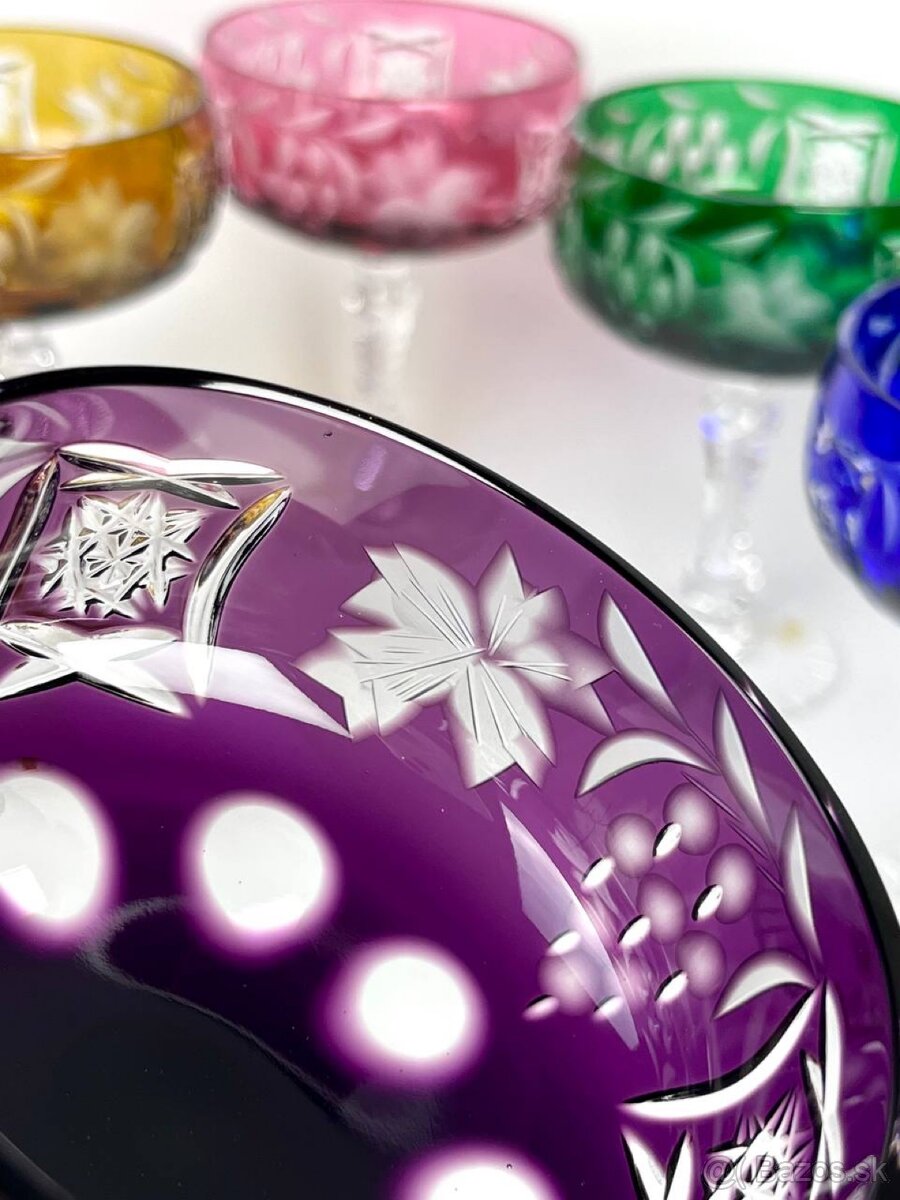 Krištáľové poháre kremánky Anna Hutte Traube - 8