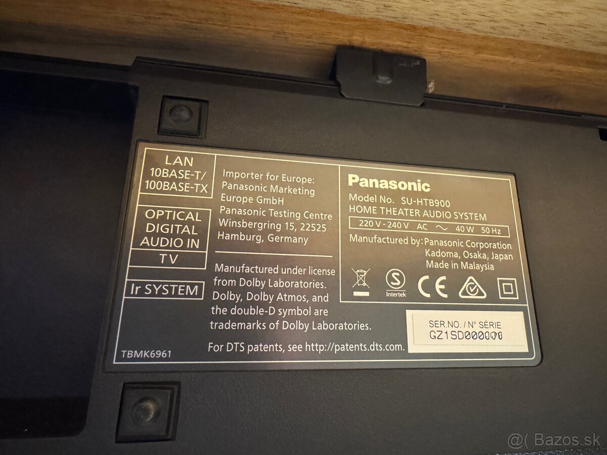 Panasonic SC-HTB900 bezdrôtový soundbar Dolby Atmos, 505W - 8