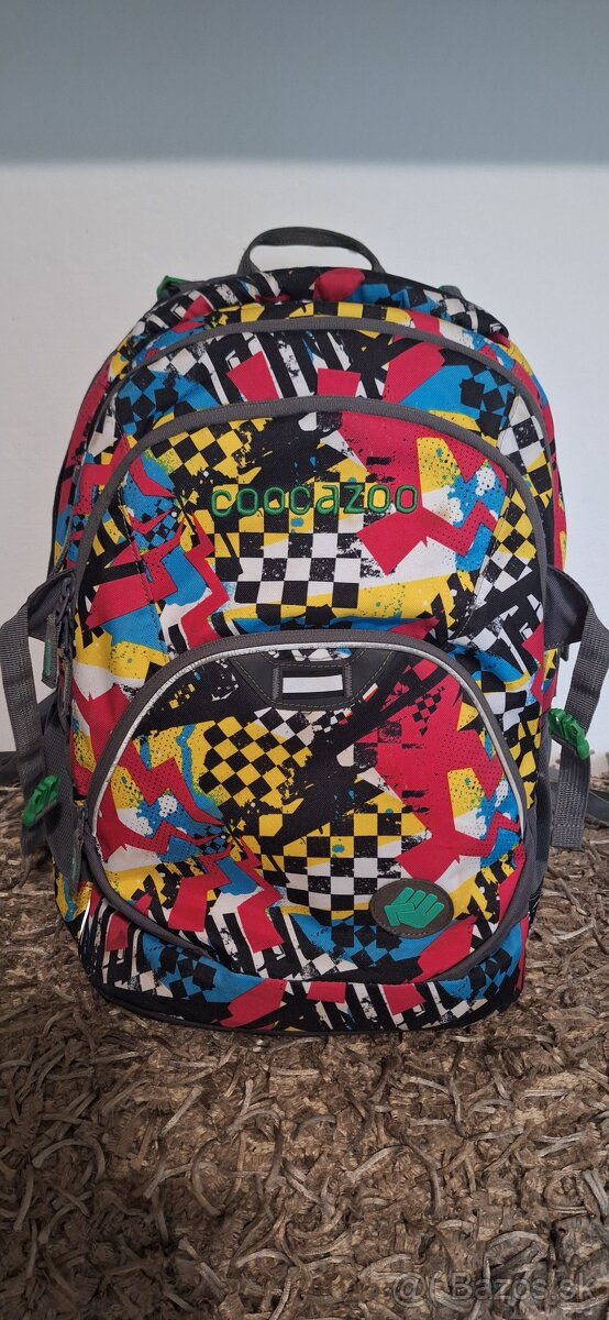 Školský batoh Coocazoo Checkered Bolts Blue - 8