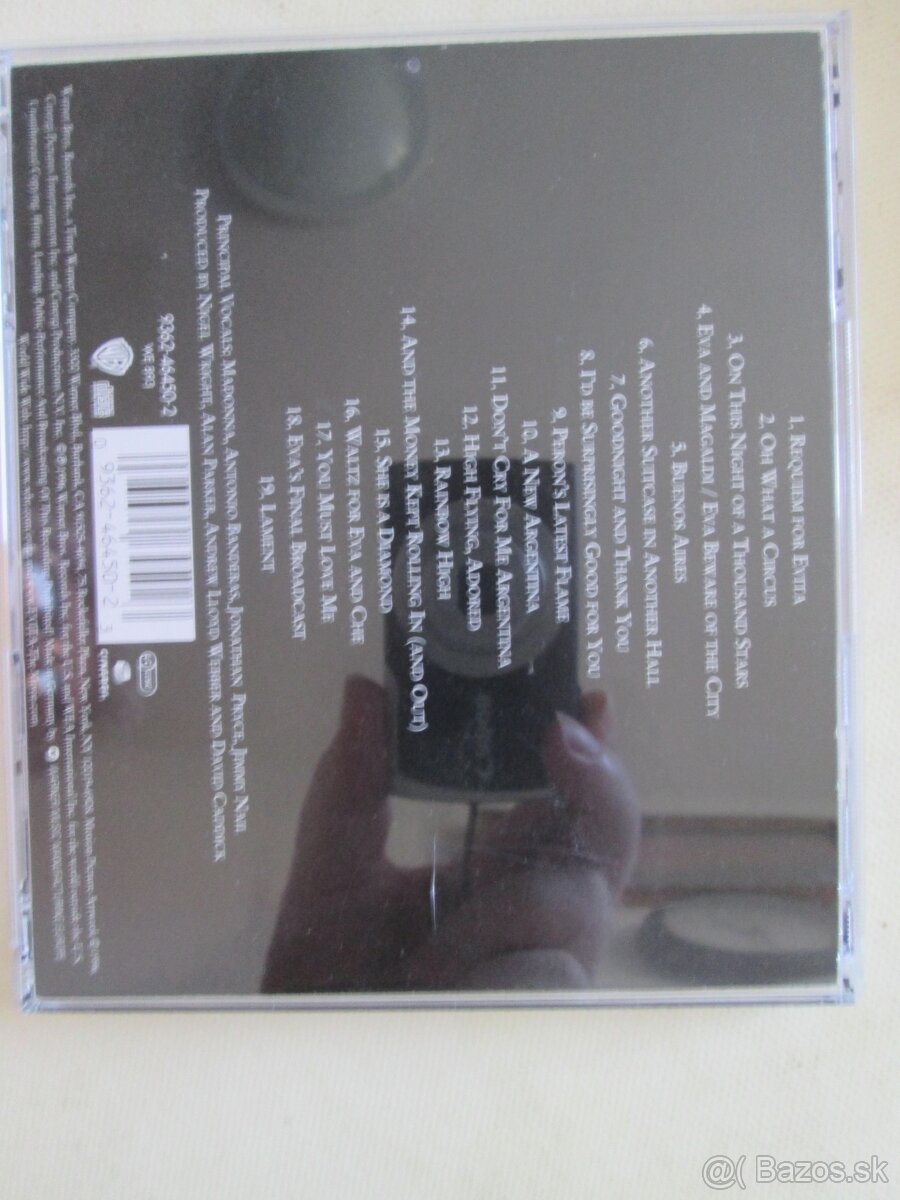 Soundtrack, Hudba k filmu na CD : Evita. Rapunzel - 8