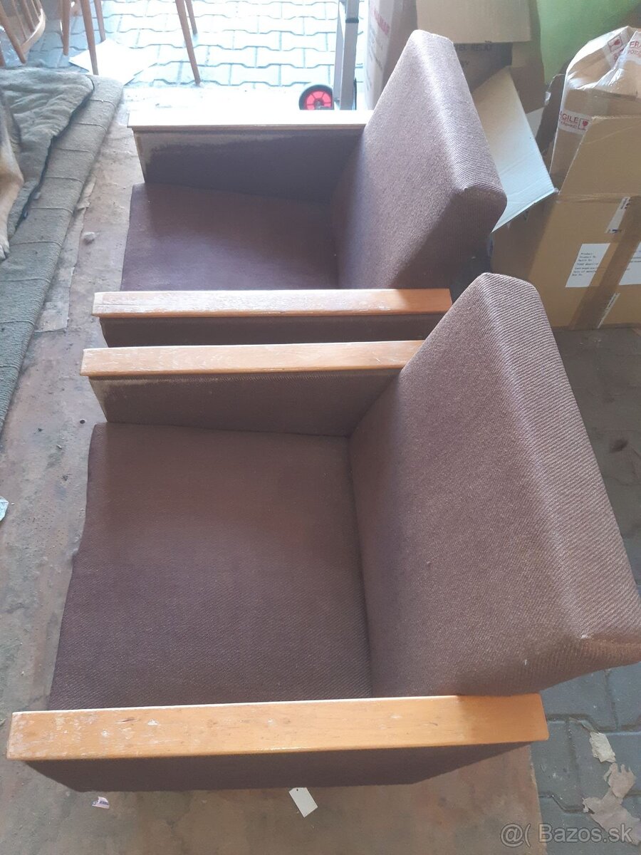 Kreslá RETRO rôzne, zelené, hnedé, modré, červené - 8