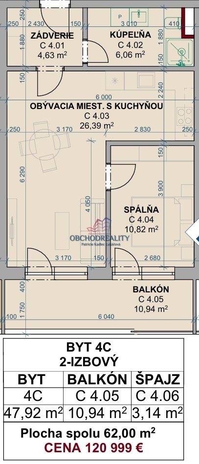 GREEN SIDE IX. - 2 - izbové byty s balkónmi - 8