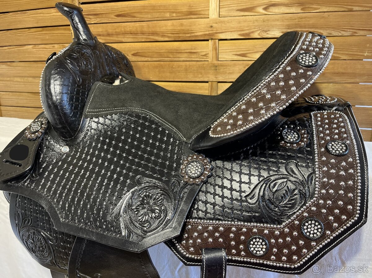 Westernový sedlový komplet 22) černý - 8