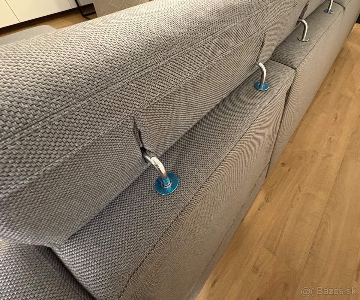 Rohová sedačka, sedacia súprava + taburet REZERVOVANÉ - 8