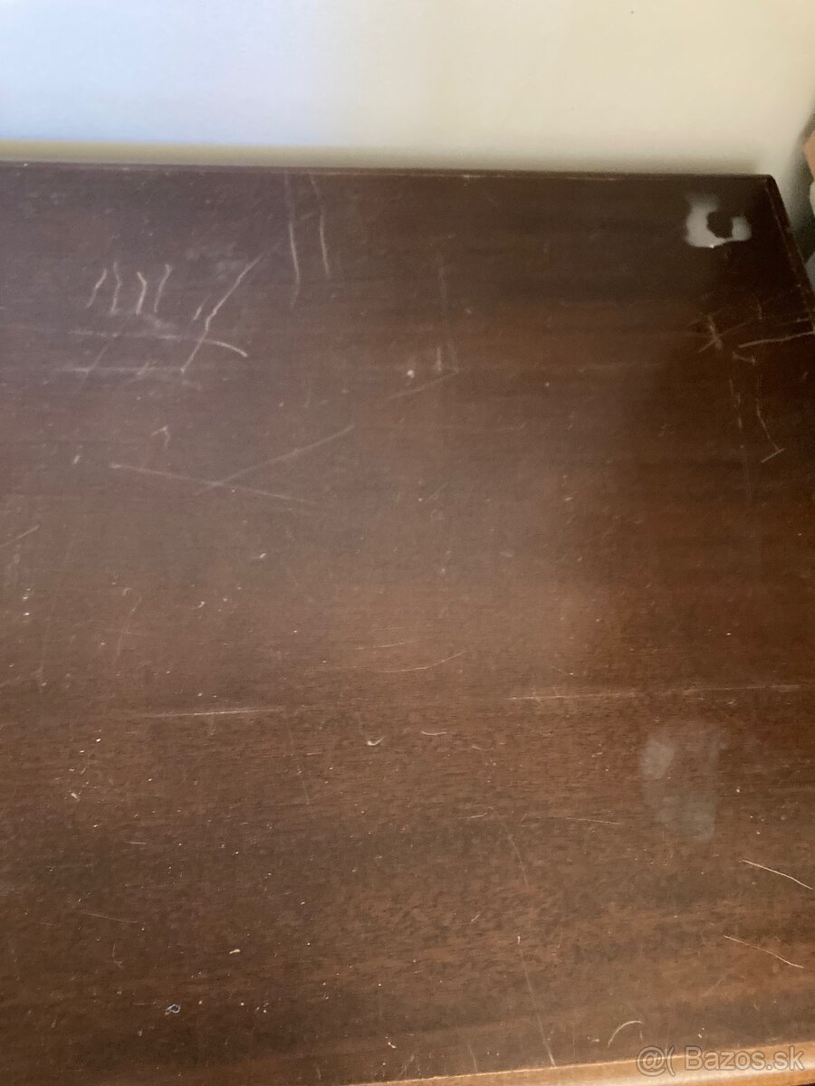 Starožitný drevený písací stôl - 8