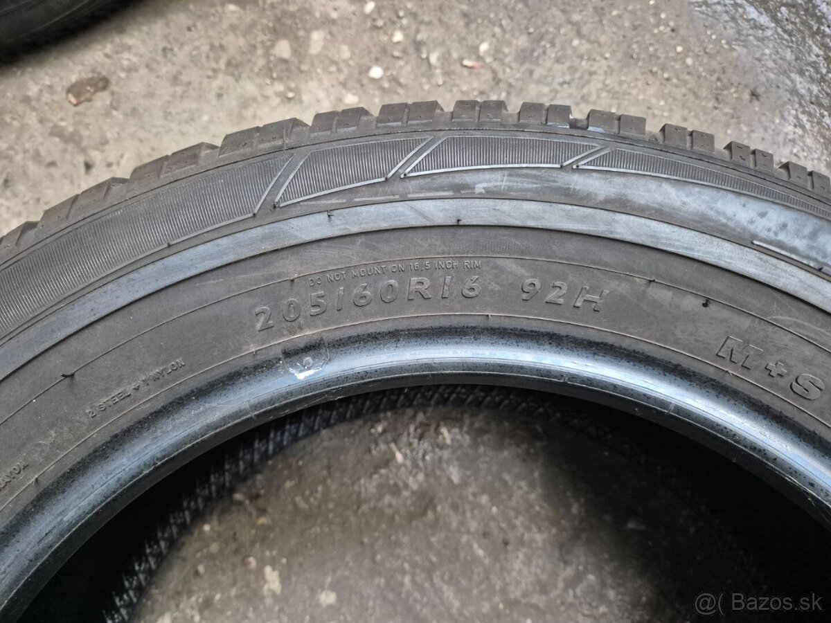 205/60 r16 zimné 4 ks DUNLOP dezén 7-6,4 mm DOT2019 - 8