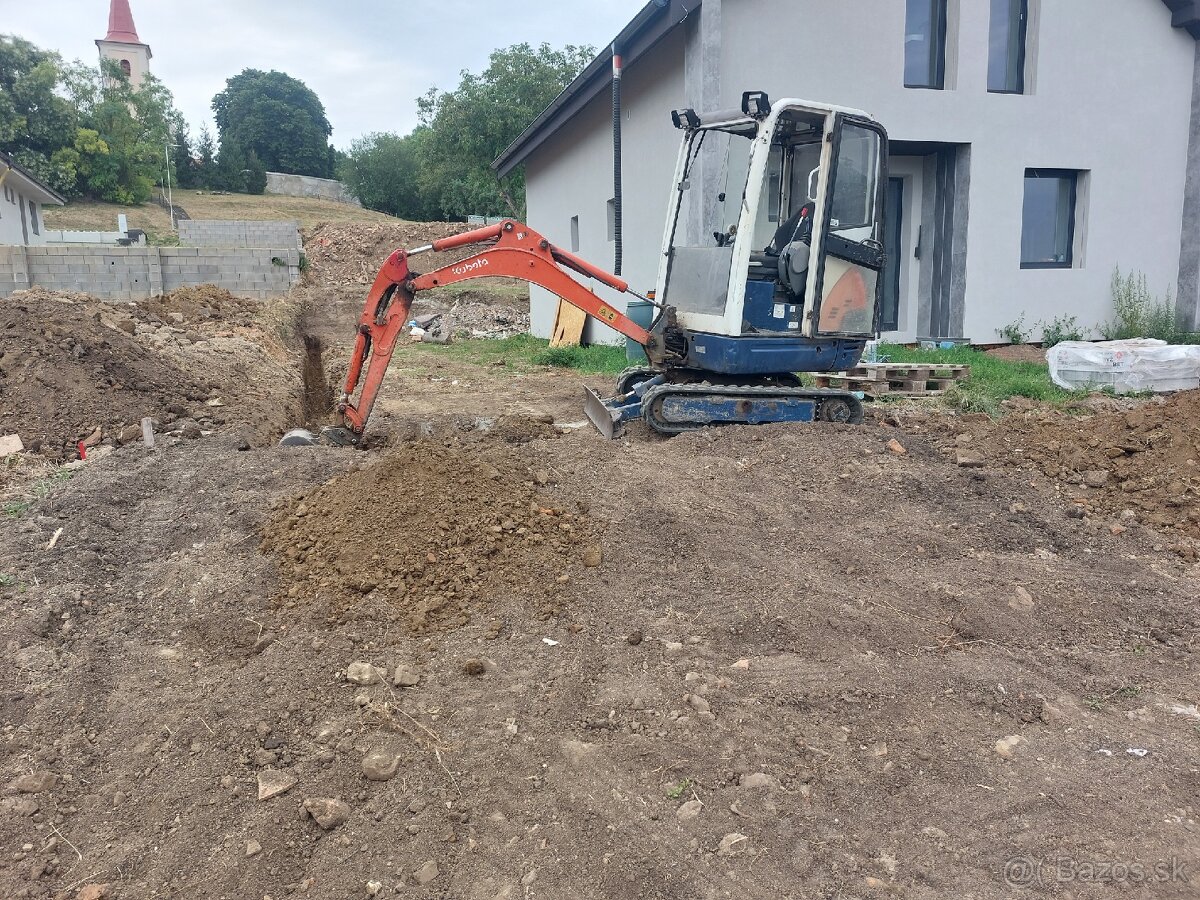 Vykopove a zemne práce minibagrom - 8