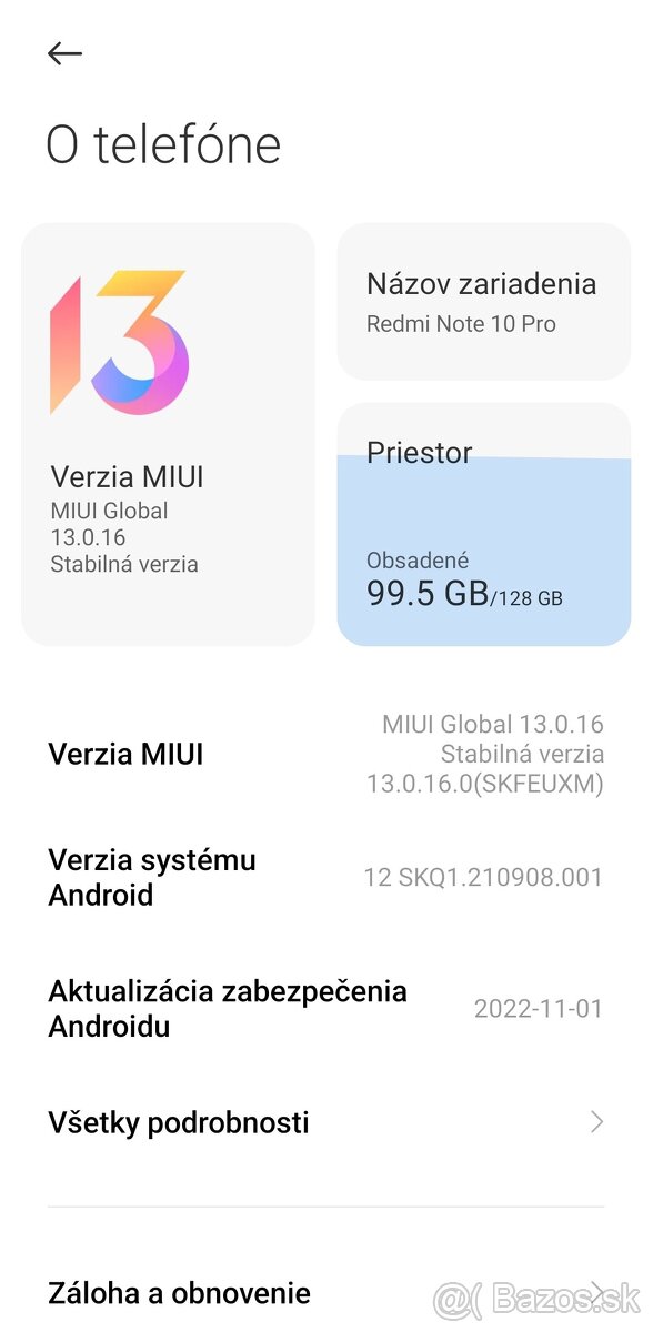 Xiaomi Redmi Note 10 Pro 8 GB / 128 GB - 8
