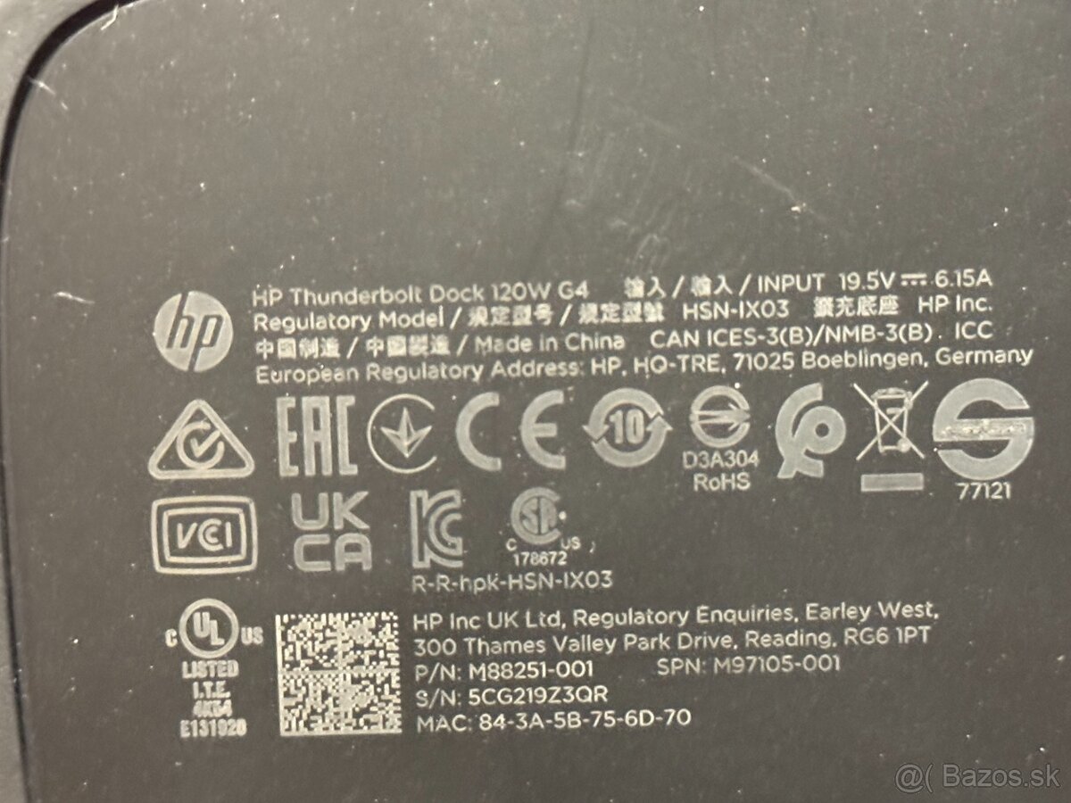 Dokovacia stanica - HP Thunderbolt Dock 120W G4 4J0A2AA - 8