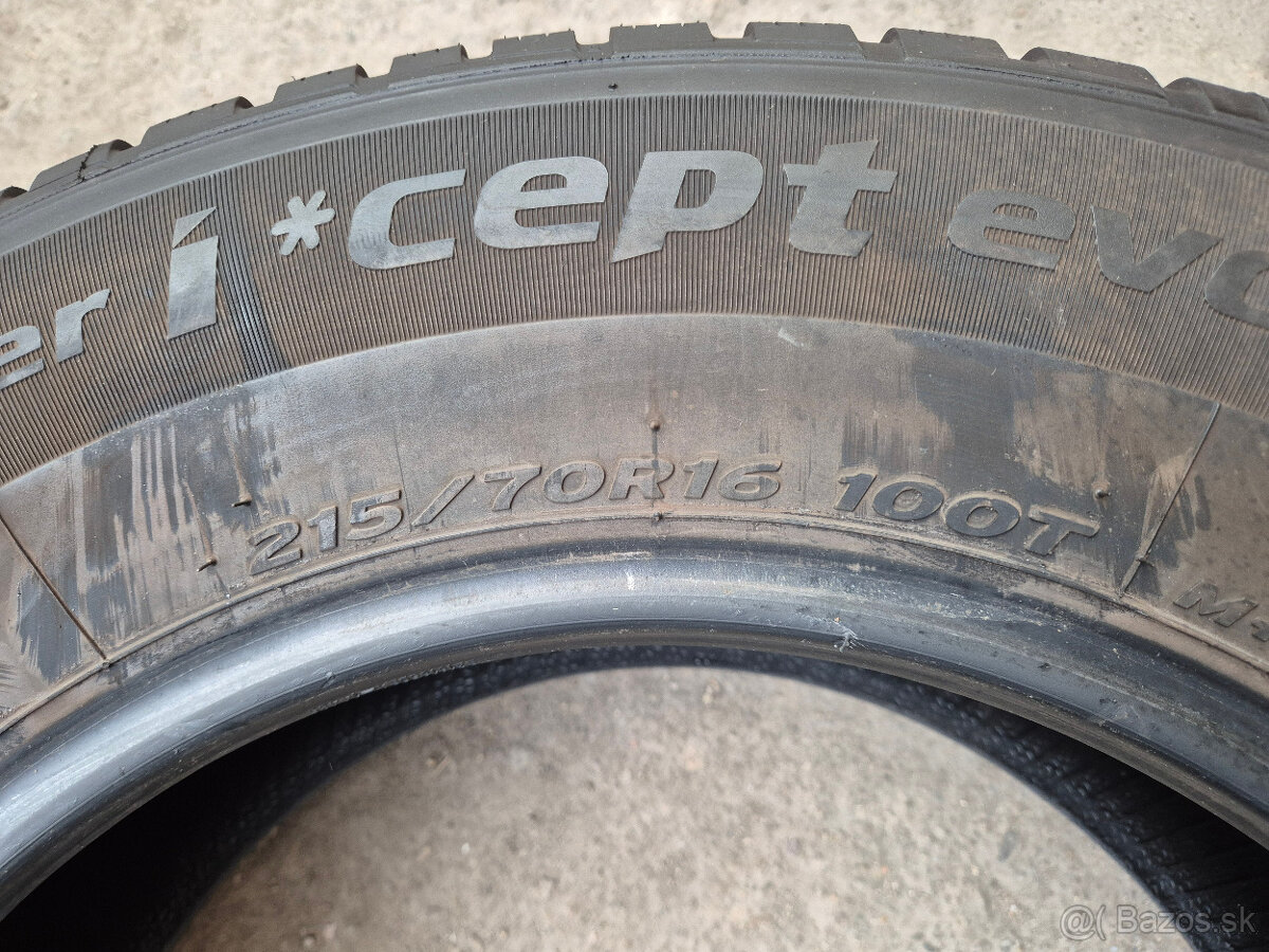 215/70 r16 zimné 4 ks HANKOOK dezén 8,7 - 6,5 mm DOT2020 - 8