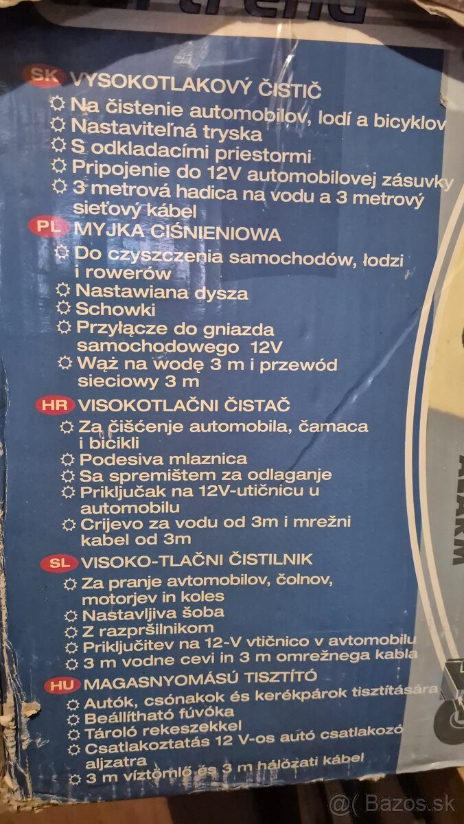 Vysokotlakový čistič 12V - 8