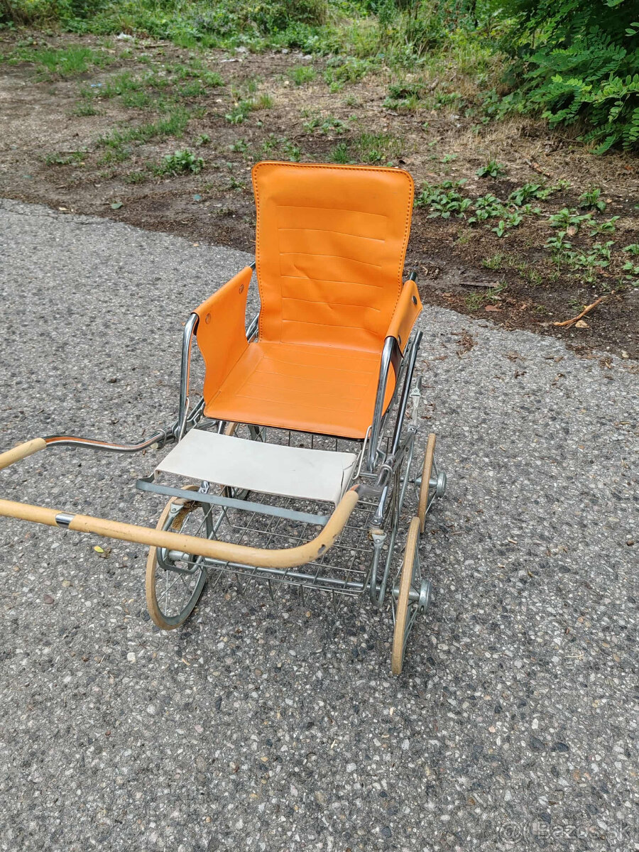 Retro detský kombinovaný kočík pre bábiky - 8