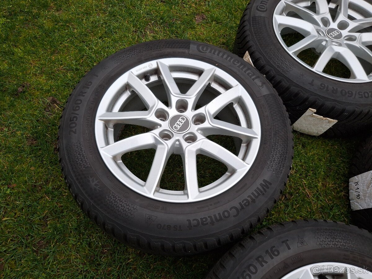 16" ALU 5x112 (audi a iné) + zimné 205/60 r16 8mm TOP - 8
