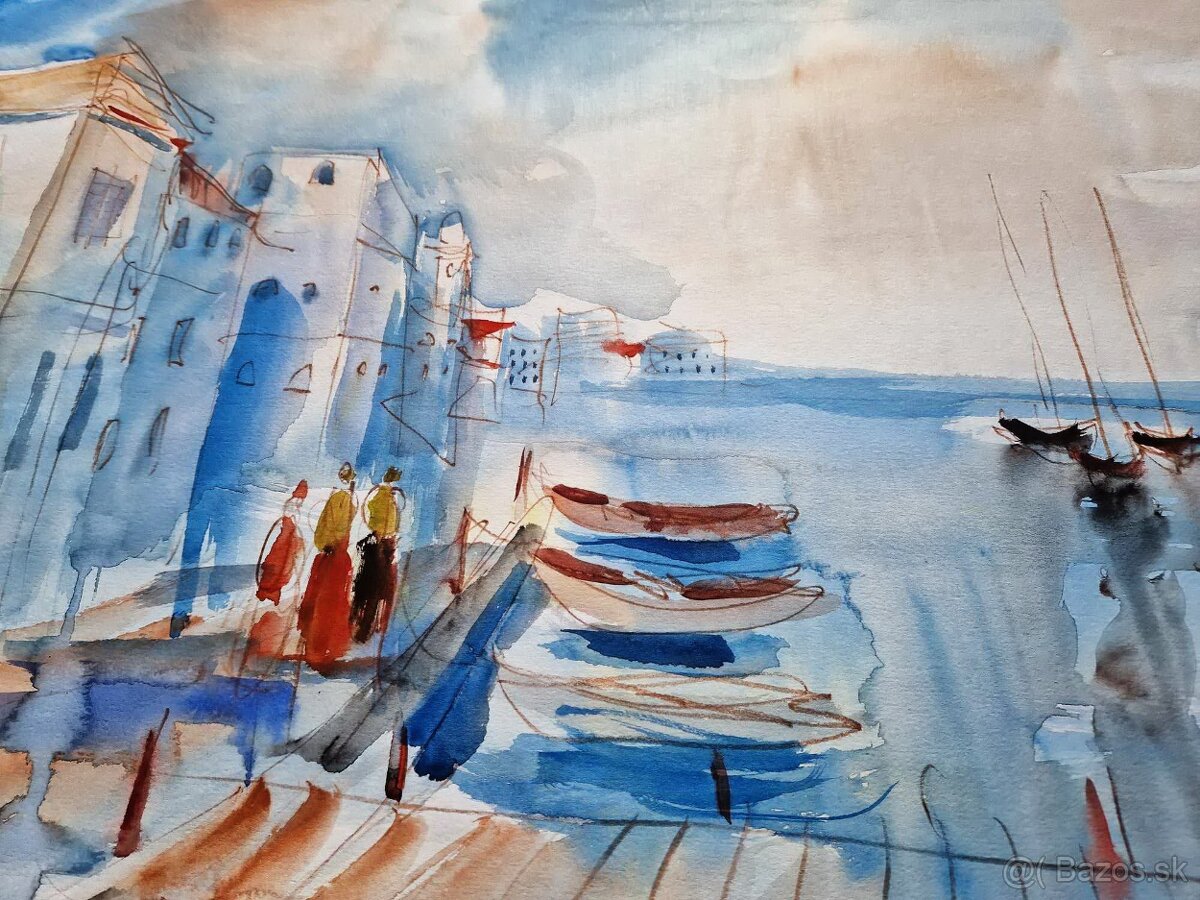 MOSHE LEIDER - (Akvarel) 2, Impresionizmus - 8