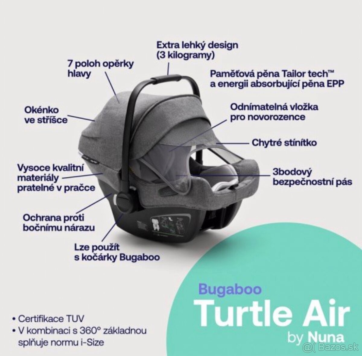 Autosedačka Nuna Bugaboo Turtle Air - 8