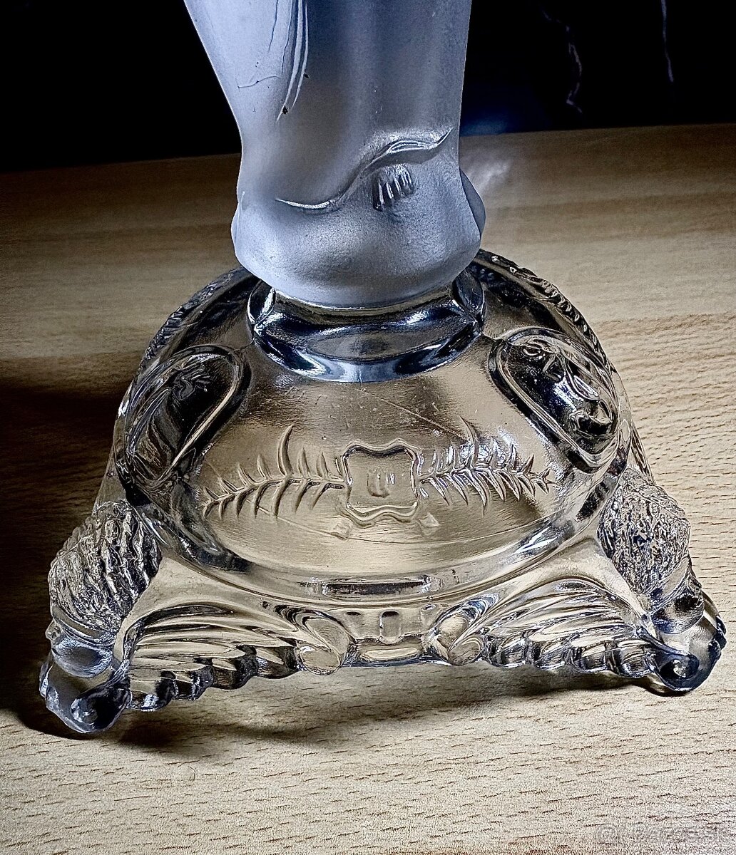 ART DECO svietnik Val Saint Lambert, TOP stav - 8