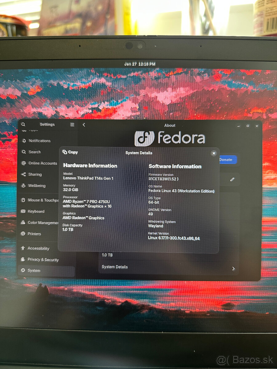 Lenovo ThinkPad T14s ryzen7/32/1Tb - 8