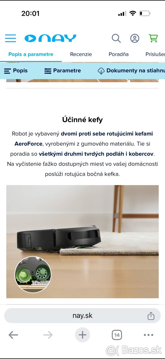 Robotický vysávač urobiť roomba i7 - 8