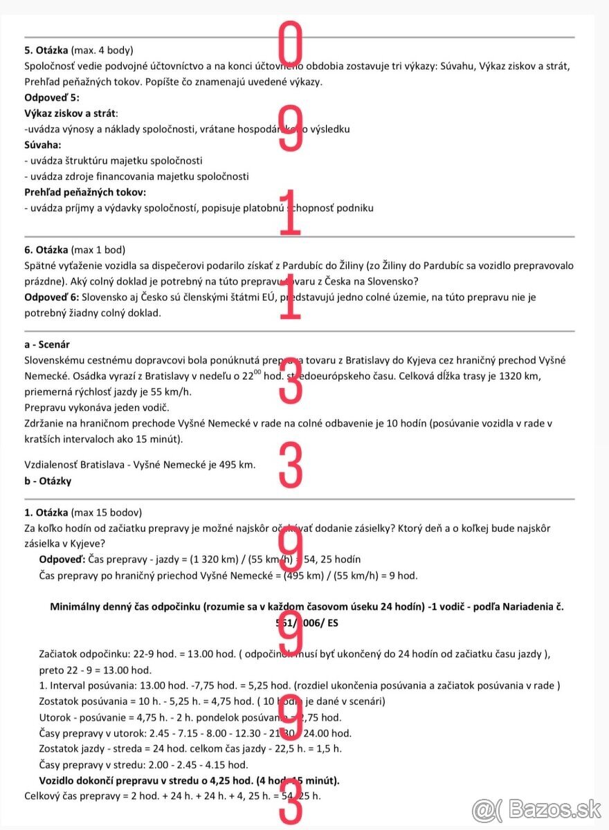 Príprava na skúšky z medzinárodnej nákladnej doprav - 8