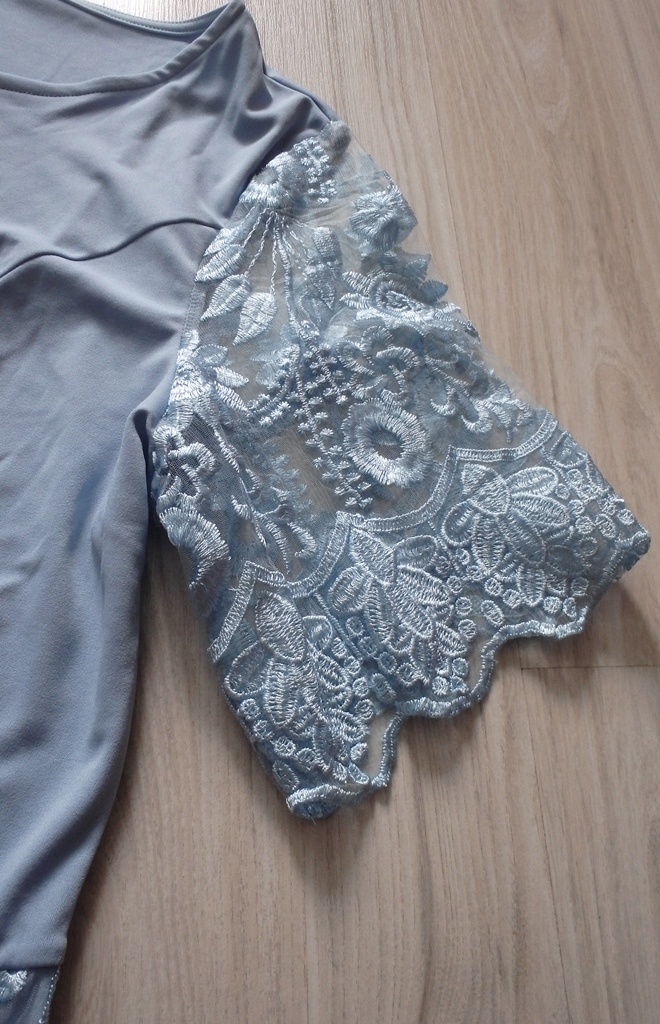 Šedo modré elastické šaty, 2XL/48 - 8