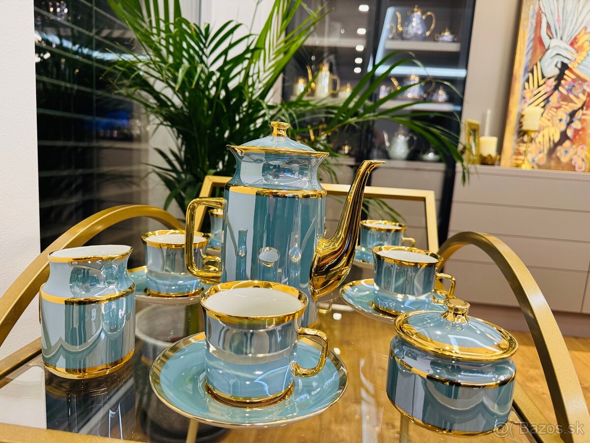 Retro veľká súprava porcelánu na kávu aj čaj Valaská Belá - 8