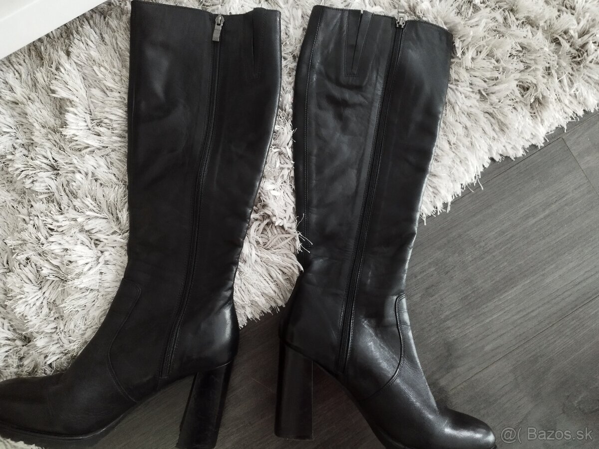 Kožené čižmy zn. Solo Femme 39 - 8