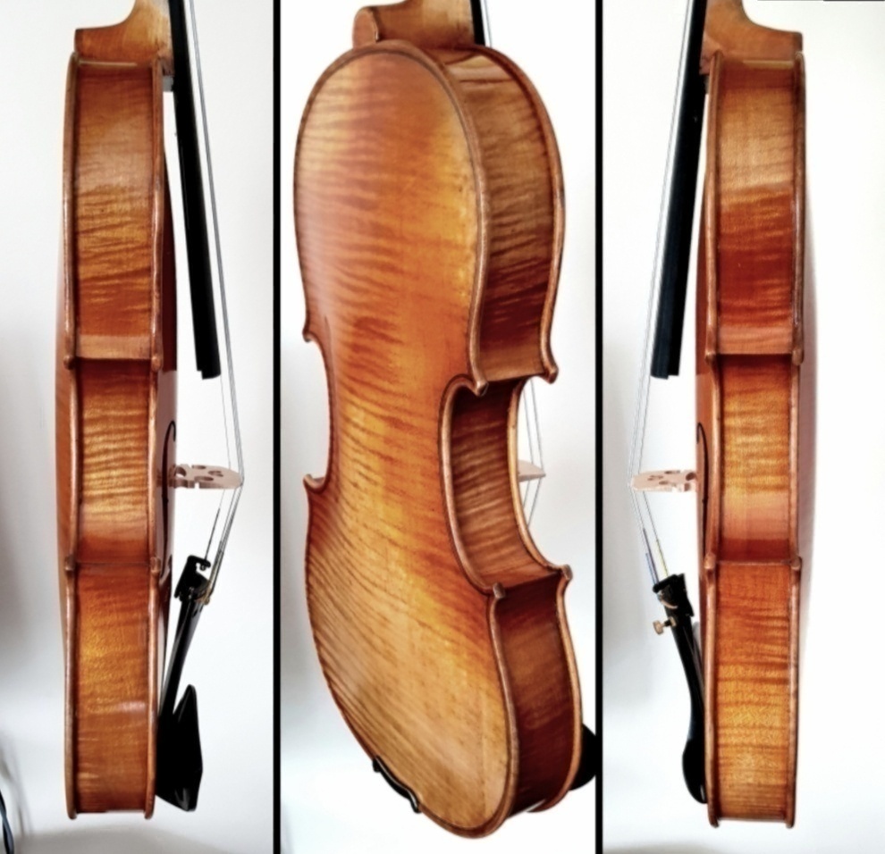 husle 4/4 model Stradivari ( gold-orange oil) - 8
