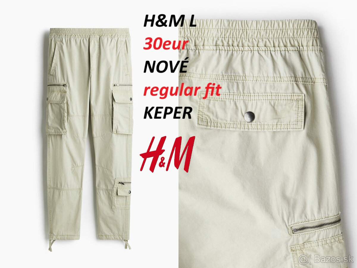 Keprové cargo nohavice HM (Kapsáče) - 8