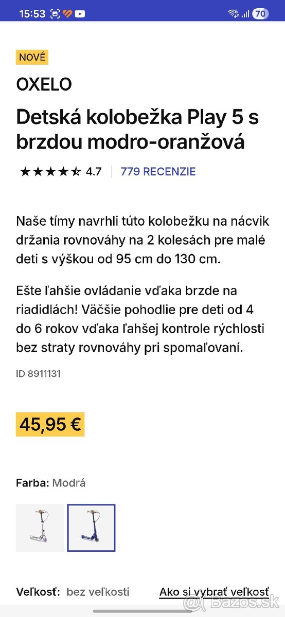 Detská kolobežka BTWIN - 8