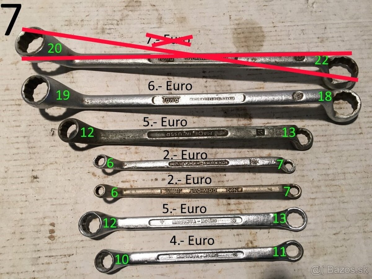 Hasáky a blitzky vidlicové a očkové klúče - 8