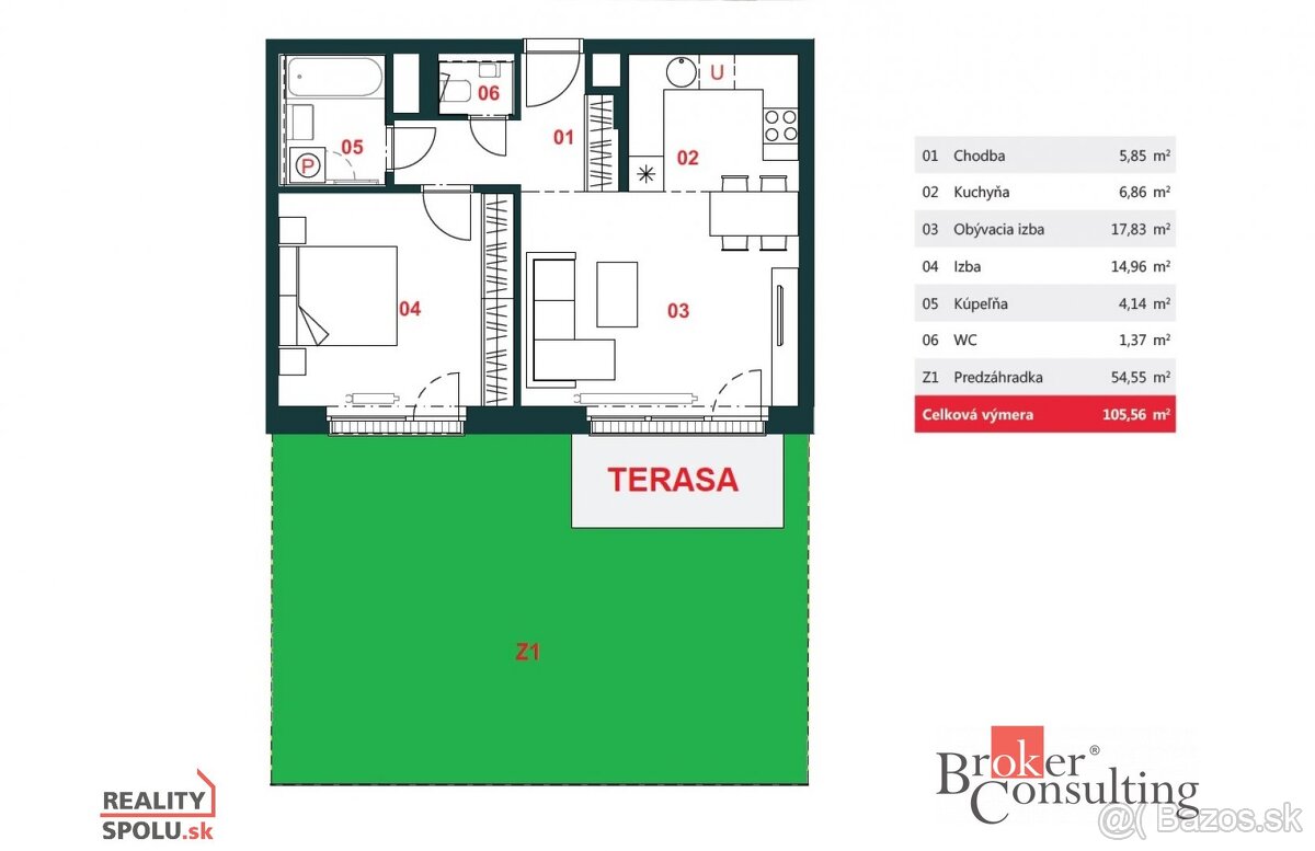 Nový 2i apartmán s predzáhradkou a garážou v projekte Čerešn - 8
