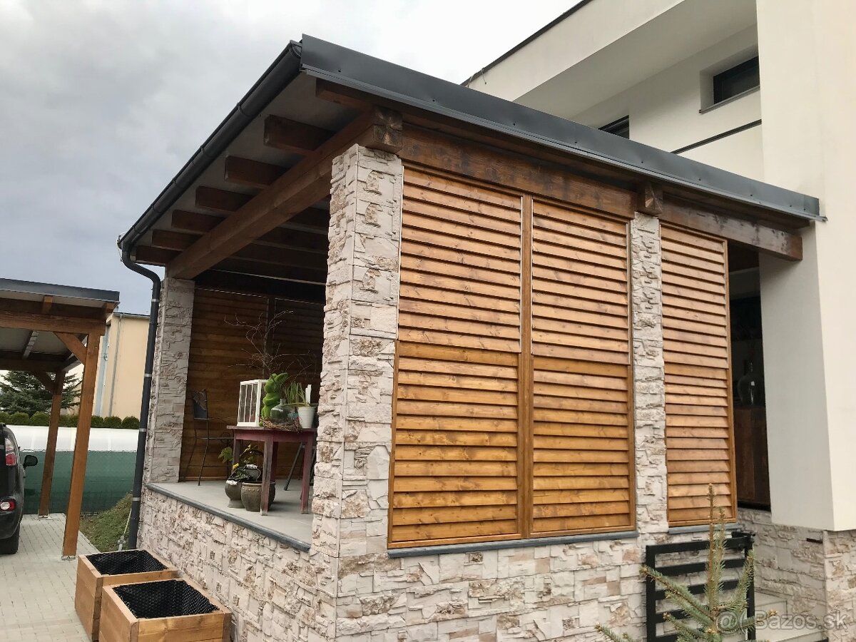 Otočné Žaluzie Slnolamy Pergoly Altánky Terasy Prístrešky - 8