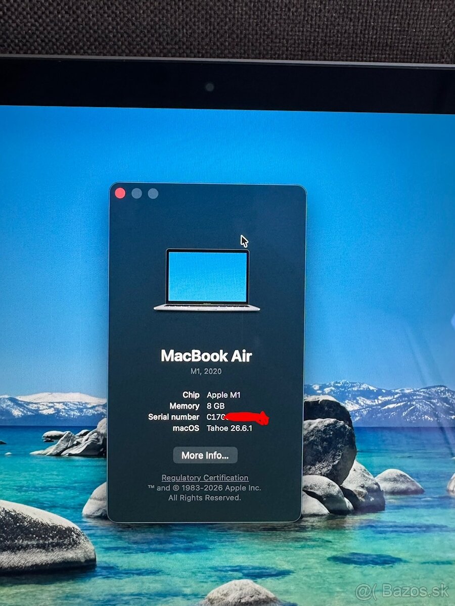 MacBook Air M1 2020, 8 GB RAM, 89 % batéria - 8