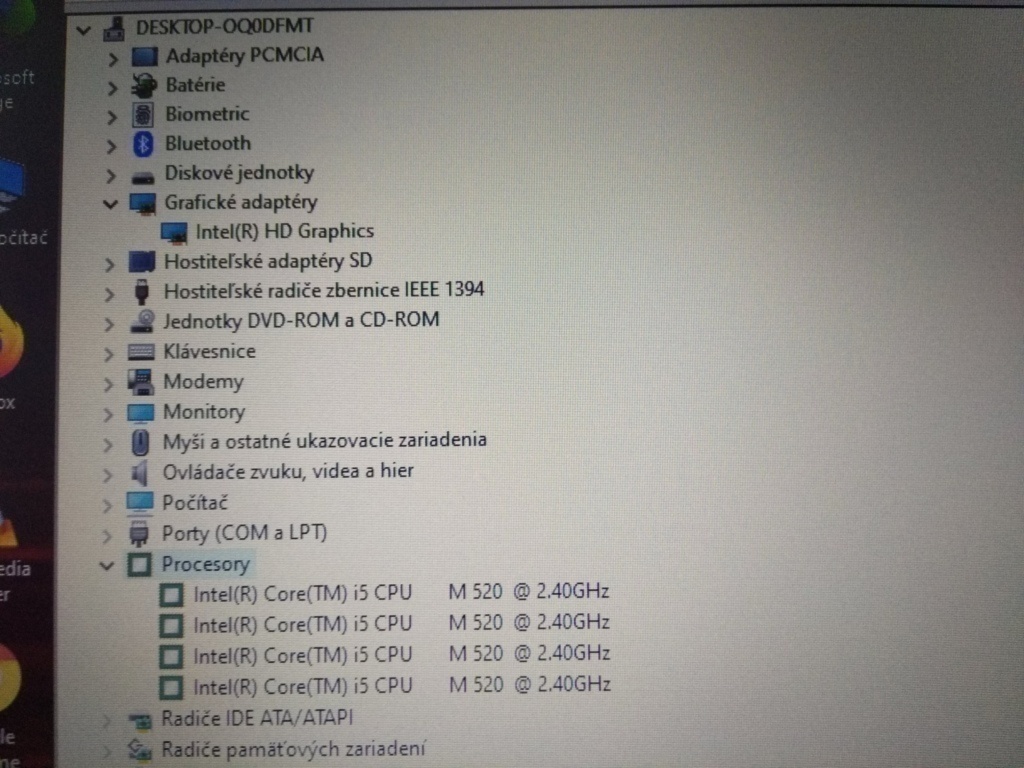 predám ntb HP / 4gb ram / Intel core i5 / 120gb ssd disk- - 8