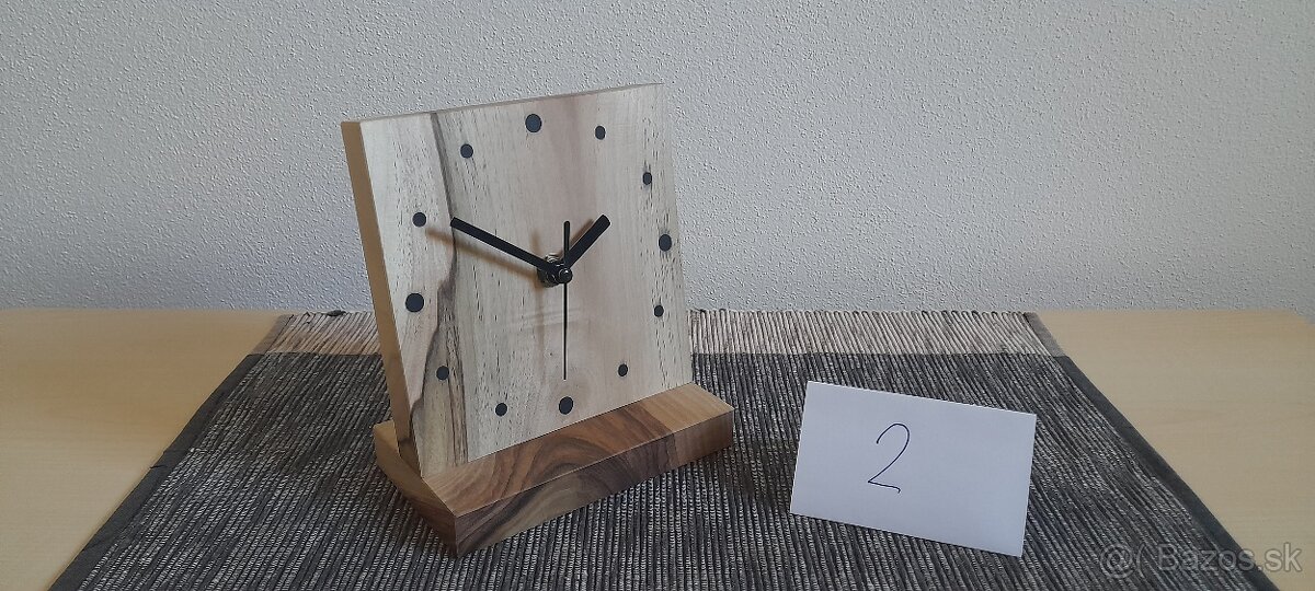 Drevené stolové hodiny - 8