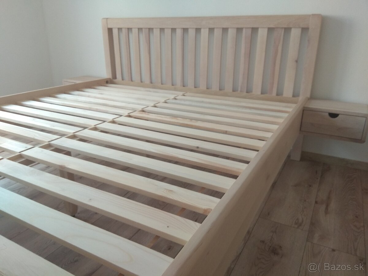 Masívna dubová posteľ Lucia + 2 stolíky zdarma - 8