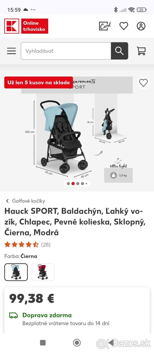 Kočík Hauck športový golfový - 8