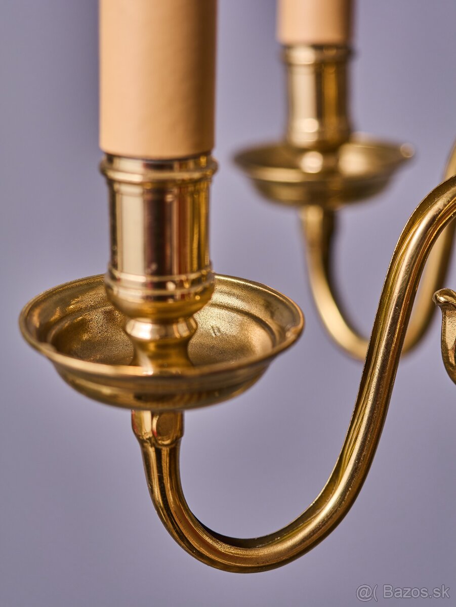 Štýlový mosadzný luster päťramenný - 8