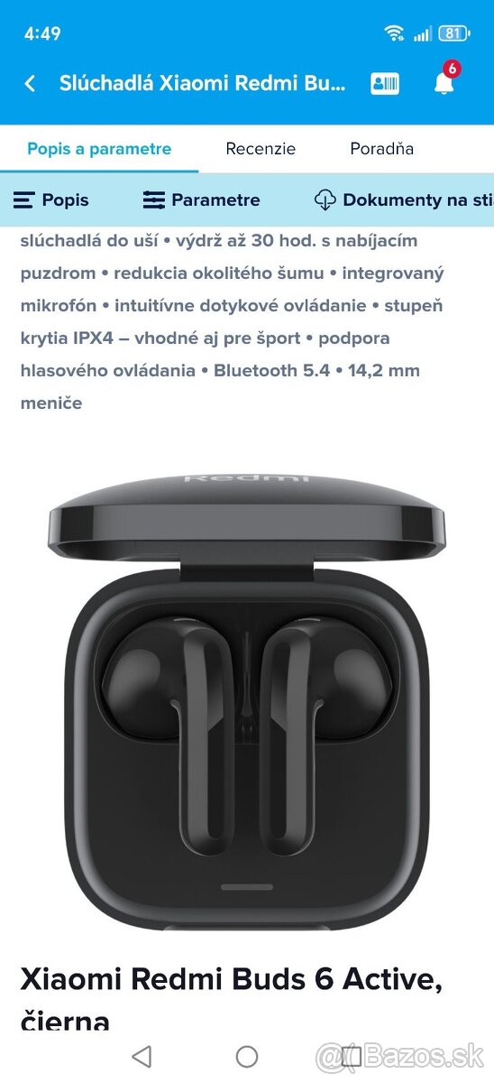 Slúchadlá Xiaomi Redmi Buds 6 Active - 8