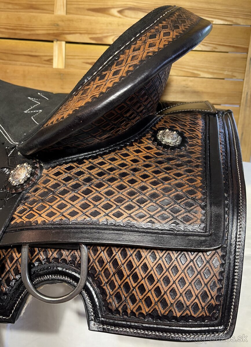 Westernový sedlový komplet 1) černý - 8