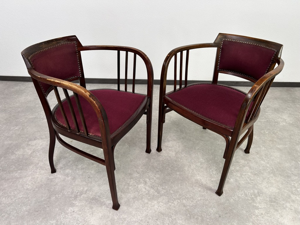 Thonet kresielka - taburety 1900 Otto Wagner - 8