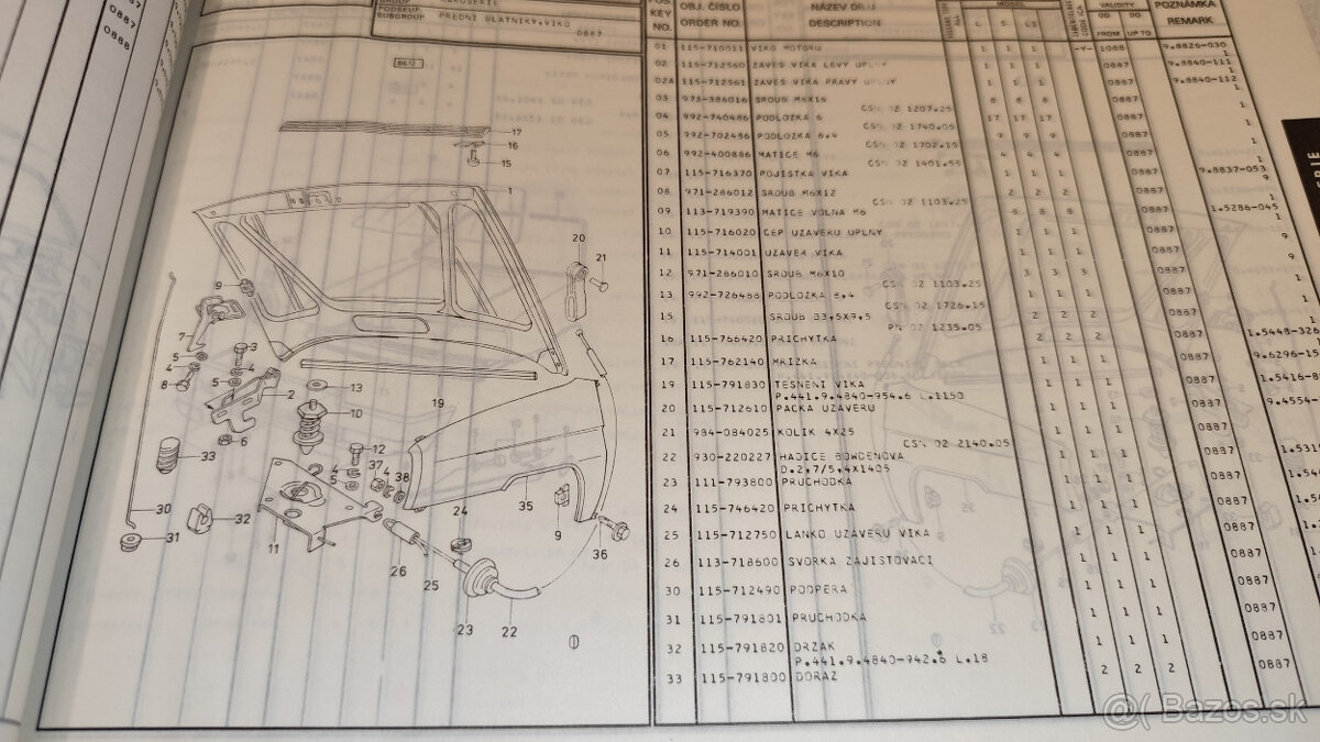 Škoda FAVORIT 115 135 136 seznam náhradních dílů - 8
