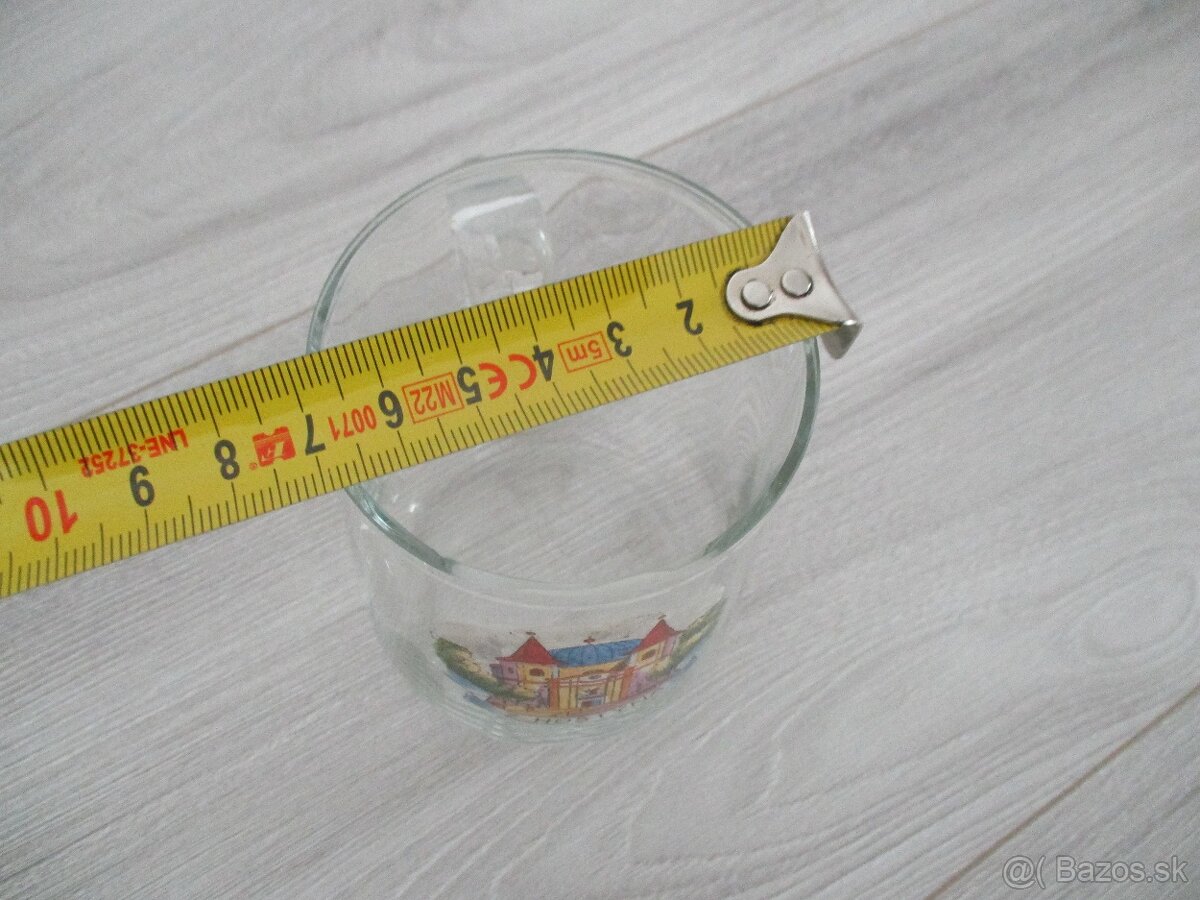 sadu troch starožitných sklenených pohárov - 8