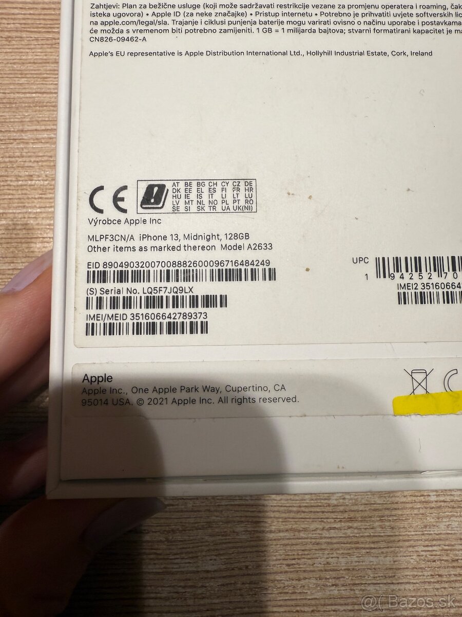 iPhone 13, 128 GB + Apple watch 4 - 8