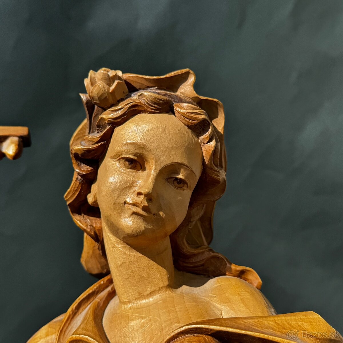 Krásná dřevěná socha svatá Notburga - 8