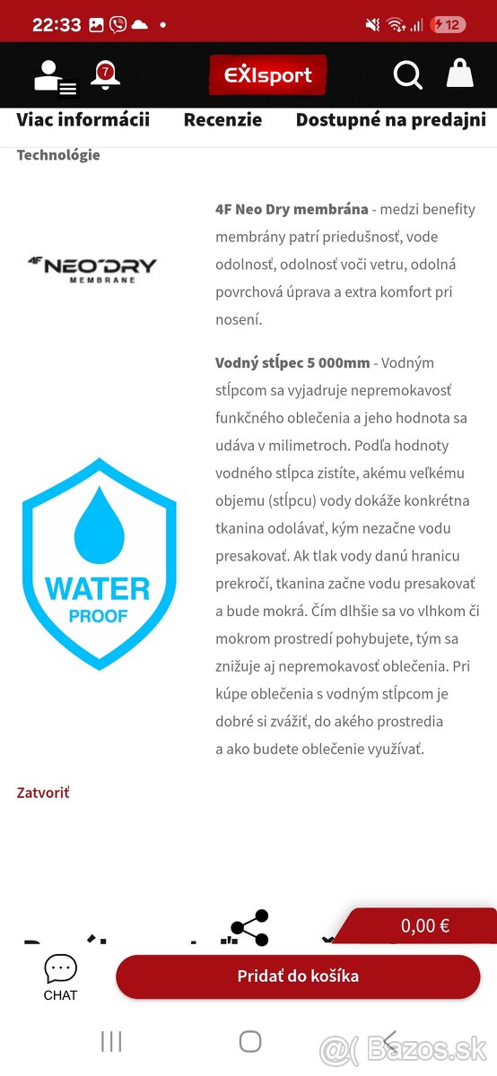 Dievcenska turistická bunda 4F - 8