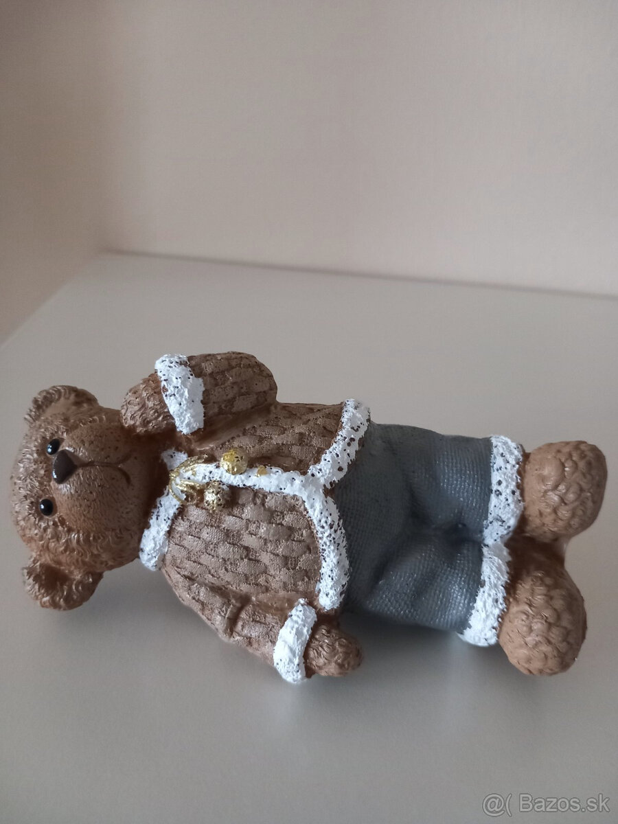 Sada 2ks stojacie keramické medvedíky - párik - 8