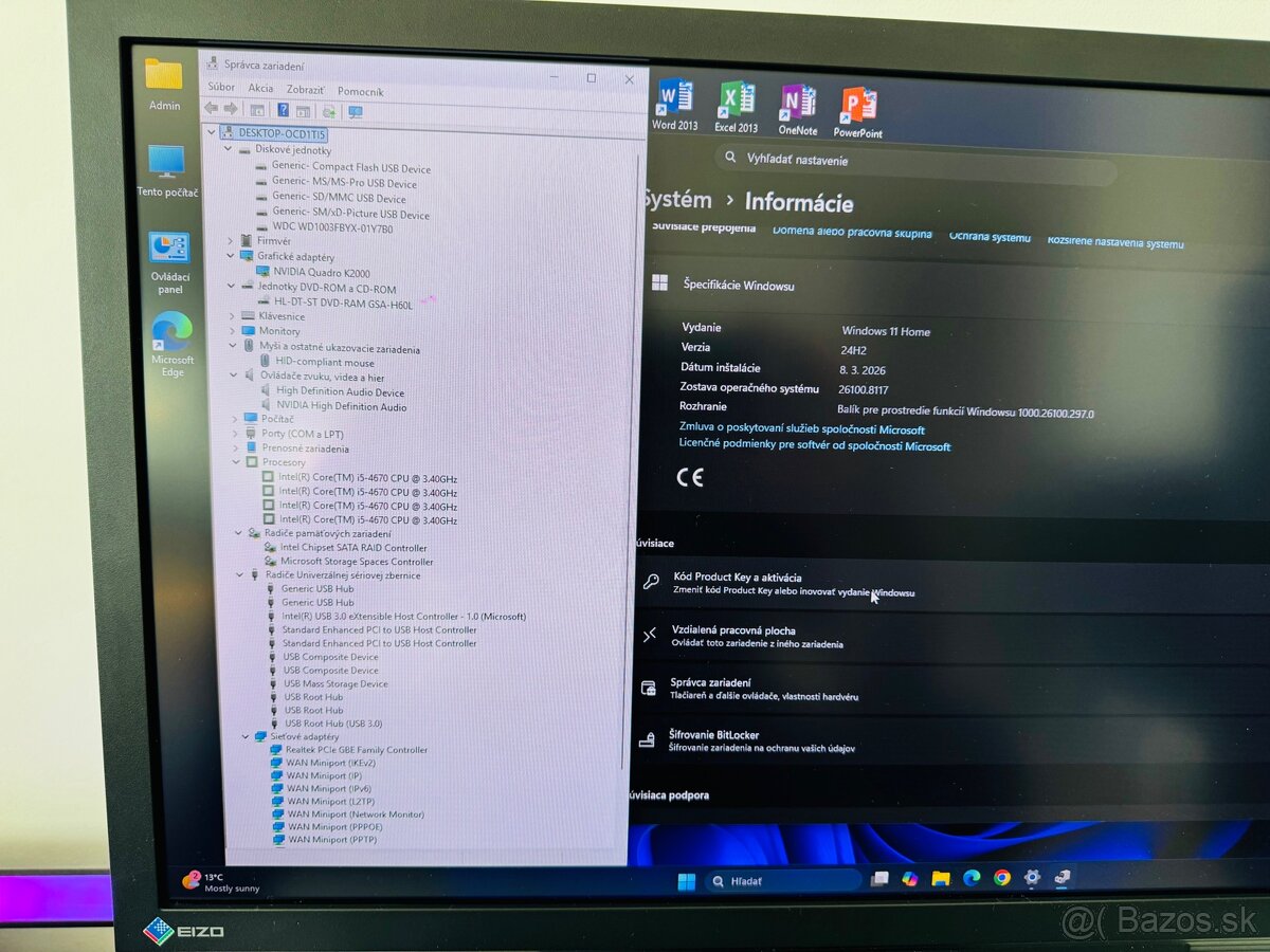 VÝKONNÁ GRAFICKÁ PC STANICA i5 1TB NVIDIA Quadro K2000 - 8